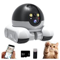 Câmera Robô Patrulha WiFi 4K Lente Dupla 360 Visão Noturna IP