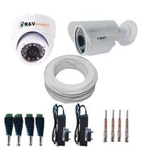 Câmera Segurança Colorida 30M Conjunto Bull/Dome