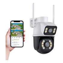 Camera Segurança Externa/ Interno Lente Dupla Rastreamento Zoom Wifi / App Camera Segurança Externa/ Interno Lente Dupla Rastreamento Zoom Wifi / App