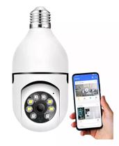 Câmera Segurança Ip 360 Lâmpada Wifi Hd Visão Noturna e Alerta De Movimento