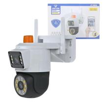 Câmera Segurança IP Externa 360 Monitoramento Luz de Alarme Prova D'água Jortan JT-9689