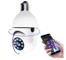 Câmera Segurança Ip Lâmpada Wifi Full Hd Visão Noturna