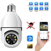 Camera Segurança IP Wifi Panorâmica Espia Audio Soquete E27