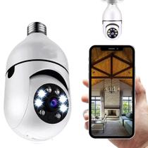 Câmera Segurança Lâmpada Robozinho Giratoria 360 Lâmpada IP Wifi Inteligente - camera lampada wifi