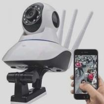 Câmera Segurança Robô 3 Antenas Ip Wifi 360º 720p Sistema Inteligente Sem Fio Visão Noturna