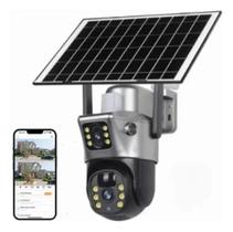 Camera Segurança Solar 4G Wifi Lente Dupla Visão Noturna Colorida 2MP Camera Segurança Solar 4G Wifi Lente Dupla Visão Noturna Colorida 2MP