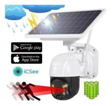 Câmera Segurança Solar Wifi Ip Vigilância Prova De Água