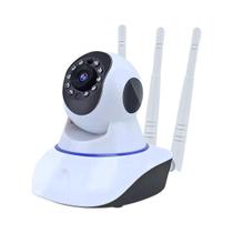 Câmera Segurança Wi-fi Ip Visão Noturna 3 Antenas Kap-S069