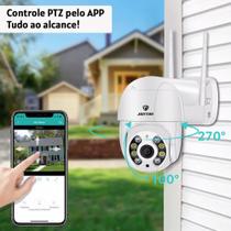 Câmera Segurança WiFi Dupla Antena Full HD Visão Noturna Externa Áudio Bidirecional