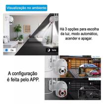 Câmera Segurança WiFi Dupla Antena Full HD Visão Noturna Externa Áudio Bidirecional