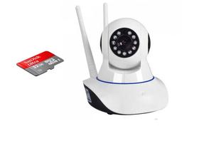 Camera Sem Fio Visão Noturna Wifi Ip Hd Audio Sd32