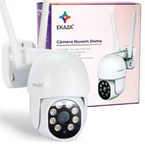 Câmera Smart Dome Wifi Externa Nuvem 360º Ekaza Alexa E Google