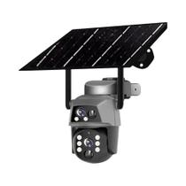Câmera Solar 4G 8MP 4K WiFi PTZ Dual Lens Auto Tracking CCTV Com Bateria Integrada PEGATAH Para