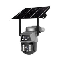 Câmera Solar 4G 8MP 4K WiFi PTZ Dual Lens Auto Tracking CCTV Com Bateria Integrada PEGATAH Para