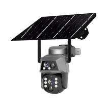 Câmera Solar 4G 8MP 4K WiFi PTZ Dual Lens Auto Tracking CCTV Com Bateria Integrada PEGATAH Para