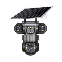 Câmera Solar 4G De 12MP Com Zoom 10X, Lente Tripla, Para Exterior V380 Pro, Detecção De Movimento