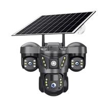 Câmera Solar 4G De 15MP Com Zoom De 10X E Lente Tripla, Vigilância Externa Com Detecção De Movimento
