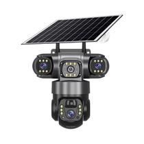 Câmera Solar Externa V380 pro 4G SIM Com Três Lentes, Detecção Humana PIR, PTZ, IP CCTV, Bateria Câmera Solar Externa V380 pro 4G SIM Com Três Lentes, Detecção Humana PIR, PTZ, IP CCTV, Bateria