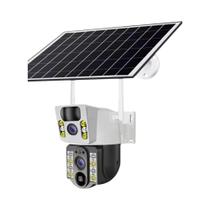 Câmera Solar Sem Fio Para Exterior V380 pro 4G 8MP 4K Com Lente Dupla Wifi IP Visão Noturna