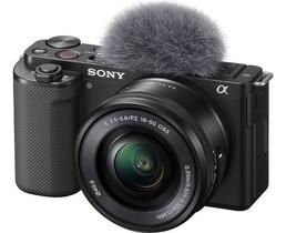 Câmera sony zv-e10 mirrorless kit com lente 16-50mm (preta)