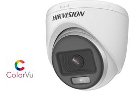 Câmera Turret Dome Hikvision Colorvu Ds-2ce70df0t-pf 2,8mm Turbo Hd Com Resolução De 1080p Visão Nocturna Incluída