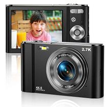 Câmera Ultra HD 2.7K Mini 44MP Recarregável Preto