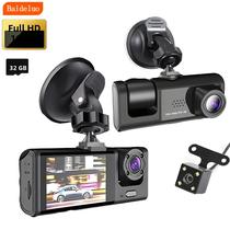 Câmera Veicular 1080P Com 3 Lentes, Visão Noturna IR, Gravação Em Loop E 2 Telas IPS Câmera Veicular 1080P Com 3 Lentes, Visão Noturna IR, Gravação Em Loop E 2 Telas IPS