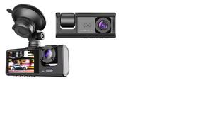 Câmera Veicular 3 Em 1 Frontal, Interna E Traseira Hd