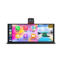 Câmera Veicular 4K 10 11.26 Polegadas Wireless CarPlay Android Auto 360 graus Câmera Traseira Rotativa