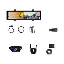 Câmera Veicular 4K HD Com WiFi, BT, FM, AUX, Câmera Traseira 1080P, Suporte GPS, Gravador De Vídeo