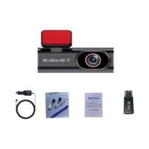 Câmera Veicular 4K Ultra HD Com Gravação Em Loop, Monitoramento De Estacionamento, Visão Noturna