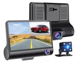 Câmera Veicular Automotiva Com Gravação Full Hd Frontal Ré e Interna Lcd 4