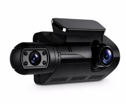 Câmera Veicular Dupla Full HD 1080p DVR Carro Frontal Interna Noturna Sensor de Movimento
