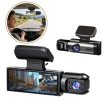 Câmera Veicular DVR Full HD 1080P Dual WiFi Visão Noturna para Segurança Automotiva com camera de ré