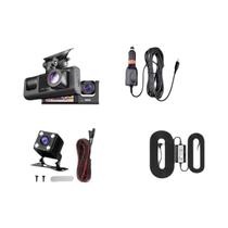 Câmera Veicular DVR Mini 1080P HD Com 3 Canais WIFI, Gravador De Vídeo