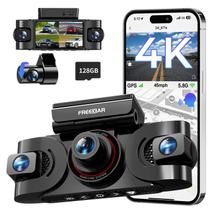 Câmera veicular FREEXAR D4 4K 360 de 4 canais com WiFi e GPS Câmera veicular FREEXAR D4 4K 360 de 4 canais com WiFi e GPS