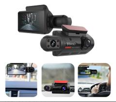 Câmera Veicular Full HD com Dupla Lente, Visão Noturna e Gravação Automática Segurança e Proteção