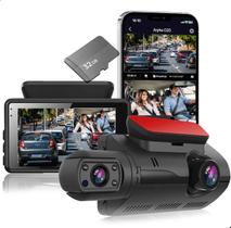 Camera Veicular Interna e Frontal WiFi Dashcam D26 + 32GB C/ Display Filmadora Automotiva Full HD Carro Segurança Taxi