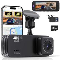 Câmera veicular Kyltoor A4 4K+1080P com WiFi duplo e visão noturna