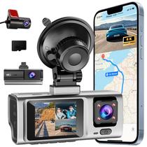 Câmera veicular QOAK 3 canais 2,5K+1080P com WiFi e monitoramento de estacionamento Câmera veicular QOAK 3 canais 2,5K+1080P com WiFi e monitoramento de estacionamento
