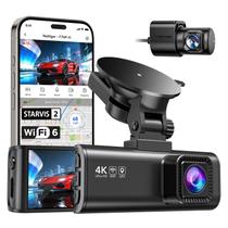 Câmera veicular REDTIGER 4K frontal e 1080P traseira com WiFi e GPS Câmera veicular REDTIGER 4K frontal e 1080P traseira com WiFi e GPS