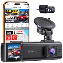 Câmera veicular REDTIGER F7NA 4K com WiFi duplo, GPS e controle por voz