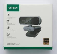 Câmera Webcam UGREEN Full HD 1080P 30FPS USB PC 2 Microfone embutido Rotação 360 graus 2 megapixels