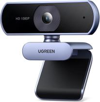 Câmera Webcam UGREEN Full HD 1080P 30FPS USB PC 2 Microfone embutido Rotação 360 graus