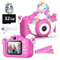Câmera Wembley Kids de 3 anos ou mais com cartão SD de 32 GB 1080P HD rosa Câmera Wembley Kids de 3 anos ou mais com cartão SD de 32 GB 1080P HD rosa