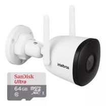 Câmera Wi-fi Externa Im5 Sc Intelbras + Cartão Sd 64gb Ultra