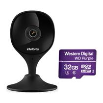 Câmera Wi-Fi Inteligente Com Alarme e Armazenamento em Nuvem iMX C Black + Cartão de Memória 32 GB iMX C Intelbras Câmera Wi-Fi Inteligente Com Alarme e Armazenamento em Nuvem iMX C Black + Cartão de Memória 32 GB iMX C Intelbras