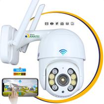 Câmera Wi-Fi IP Segurança Full HD 1080p Infravermelho Visão Noturna Prova D'água A8 C/ Anatel Sensor Presença Detecção Movimento