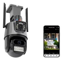 Câmera Wifi Externa A Prova D'Água 6.Mp Dupla Sc-B42 It-Blue