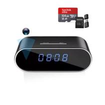 Câmera Wifi Full Hd 64gb Relógio Espião Sensor Movimento Câmera Wifi Full Hd 64gb Relógio Espião Sensor Movimento
